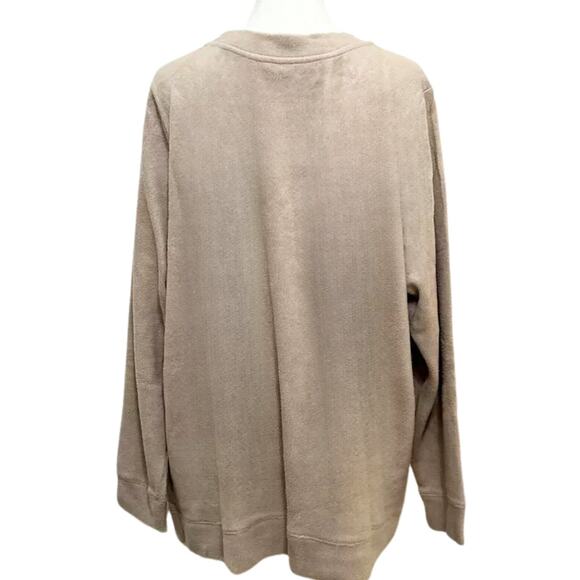 Denim & Co. Comfort Zone Baby Sherpa Crewneck Pullover NEW Medium - Picture 3 of 3